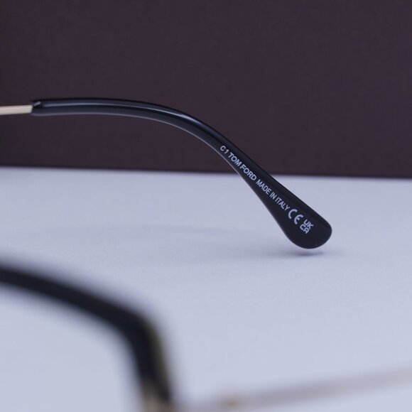 Tom Ford FT5882-B 005 Butterfly Eyeglasses 55mm - Black Gold - Picture 7 of 9